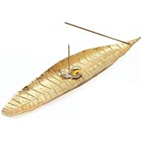 Soporte Varilla Incienso- Quemador de Incienso en Forma de Hoja- Soporte de Varilla de Incienso de Cobre- para…